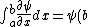 \int_a^b \frac{\partial \psi}{\partial x}dx = \psi(b)-\psi(a)